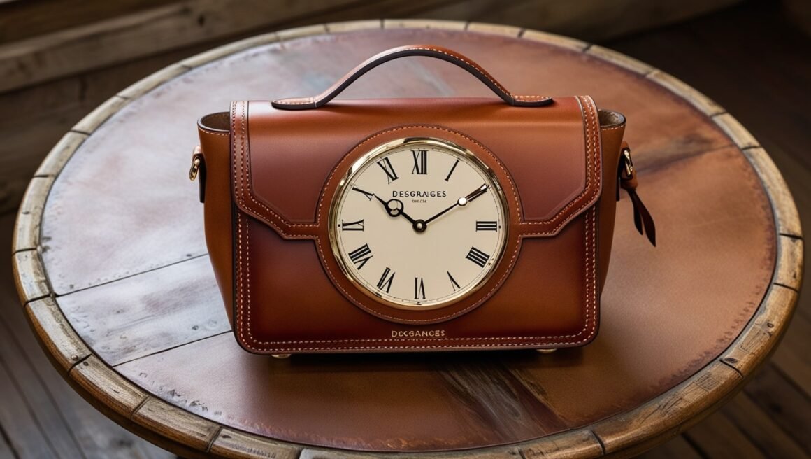 Desgranges Leather Clock Bag