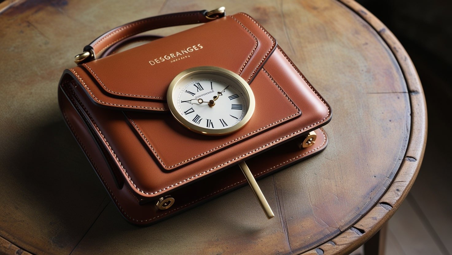 Desgranges Leather Clock Bag