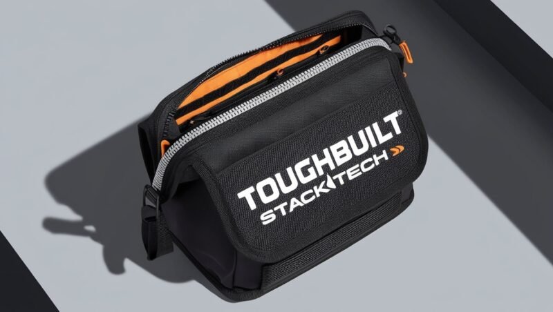 ToughBuilt StackTech Black Polyester 11-In Zippered Tool Bag Item