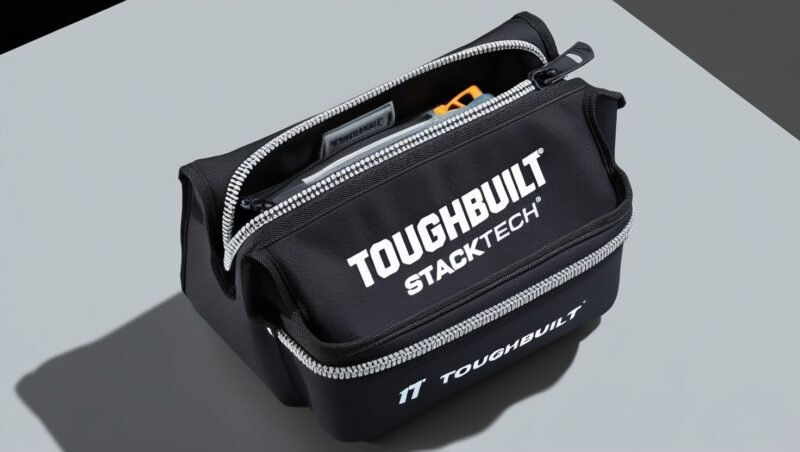 ToughBuilt StackTech Black Polyester 11-In Zippered Tool Bag Item