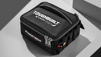 ToughBuilt StackTech Black Polyester 11-In Zippered Tool Bag Item