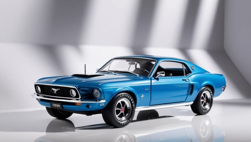 ACME 1968 Ford Mustang Acapulco Blue Hardtop 1/18th Scale Diecast