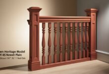 Crown Heritage Model 4001 S4S Newel Plain 96'' Red Oak