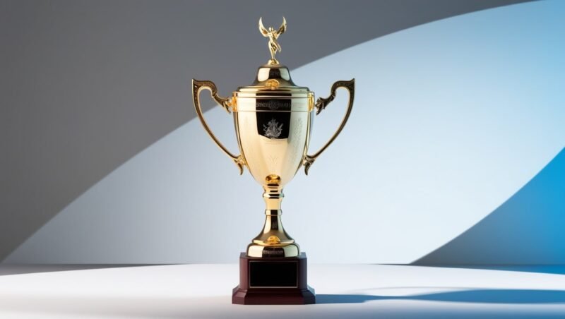 5 Chrome Football Trophy PNG