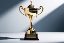 5 Chrome Football Trophy PNG