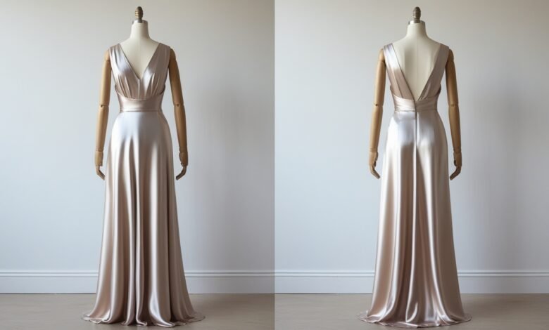 16mm Sleeveless V-Neck Back Silk Shift Dress