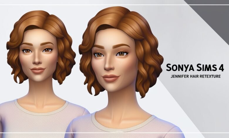 Sims 4 Sonya Sims Jennifer Hair Retexture