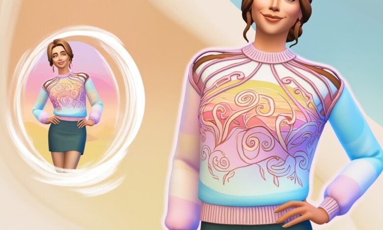 Sims 4 BurritoSims Rib Cage Crop Sweater